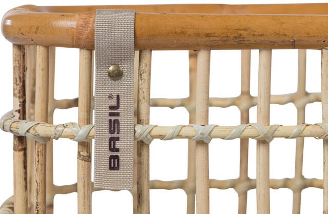 Basil Green Life - Rattan Fahrradkorb - mittel - Land natürlicher Braun 3/6
