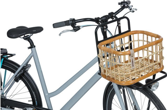 Basil Green Life - Rattan Fahrradkorb - mittel - Land natürlicher Braun 2/6