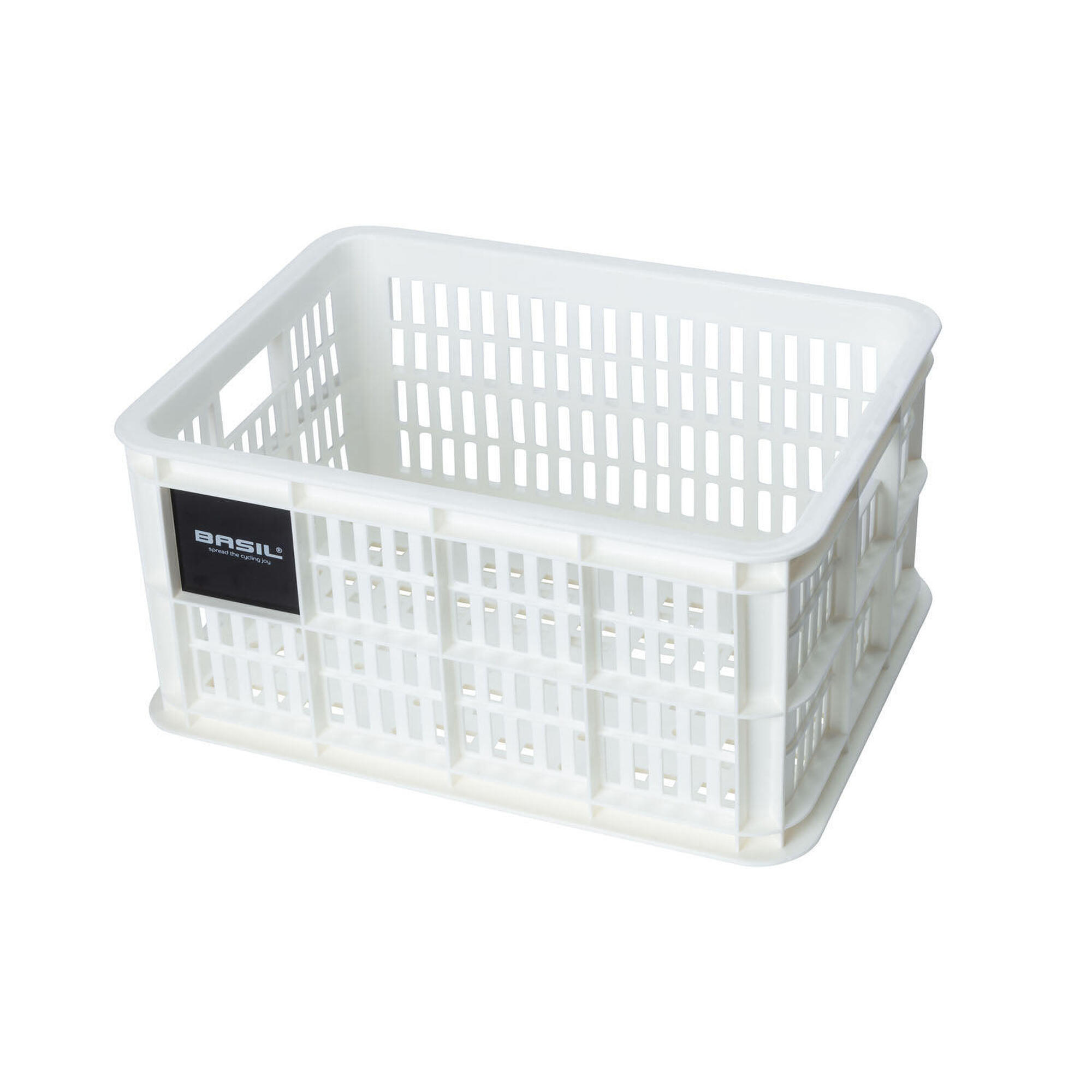 Skrzynia Rowerowa Z Recyklingu Crate S 17,5 Litra 29 X 39 X 20 Cm - Jasna Biel