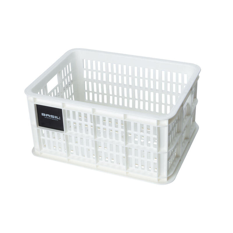 Skrzynia Rowerowa Z Recyklingu Crate S 17,5 Litra 29 X 39 X 20 Cm - Jasna Biel