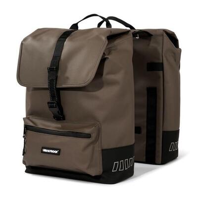 Doppeltasche für Fahrräder - 38 Liter Braune Farbe