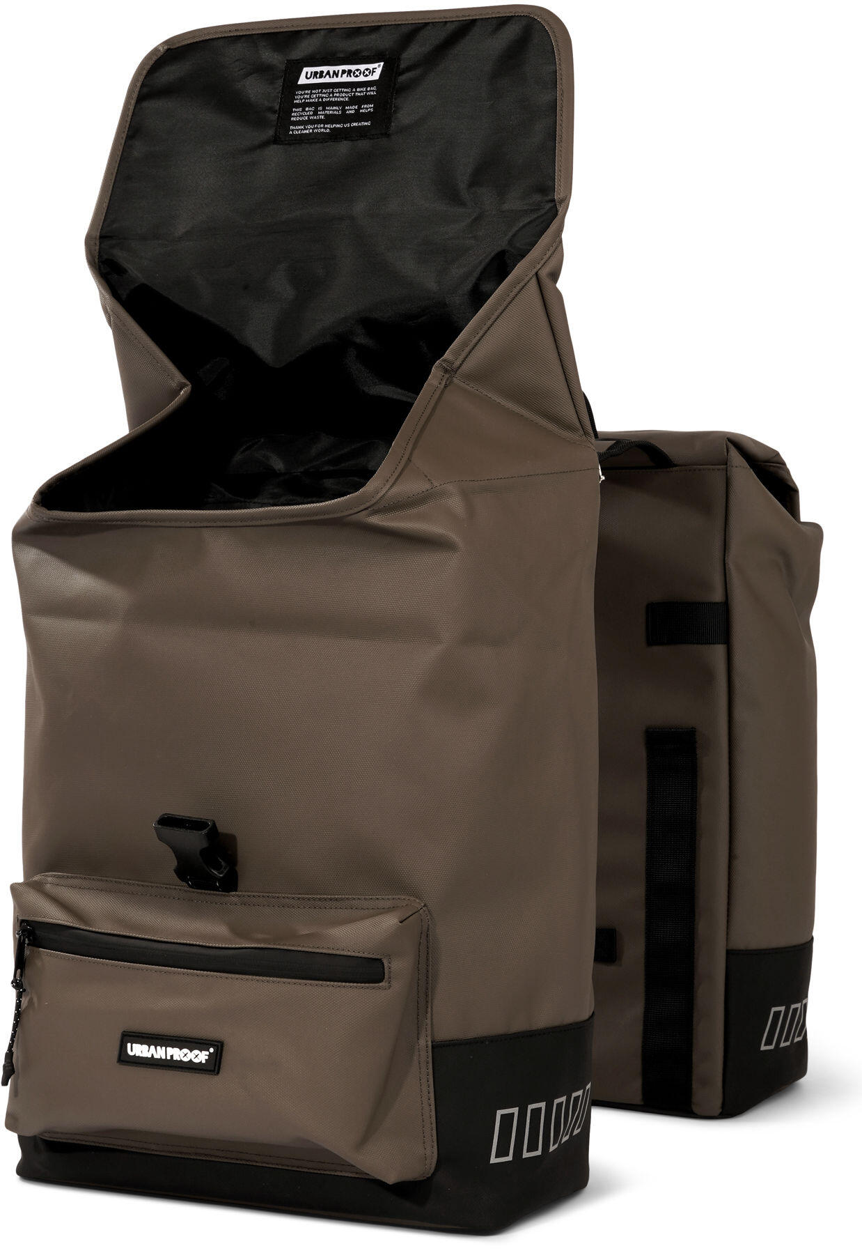 Sac de vélo double de 38 litres en brun pour les aventures urbaines 3/7