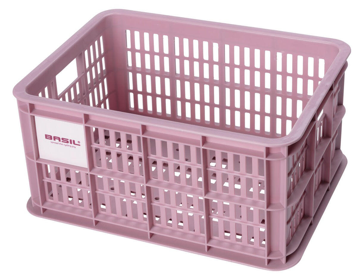 BASIL Basil Fietskrat S - 17,5 liter - Roze
