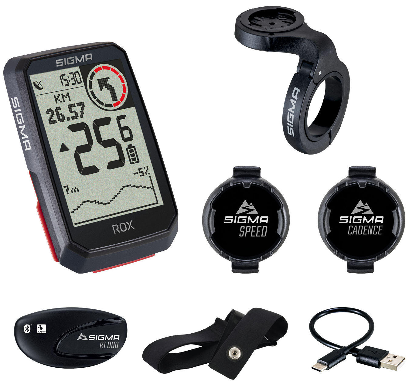 GPS Fietscomputer ROX 4.0 GPS HR + CADANS set 2/3