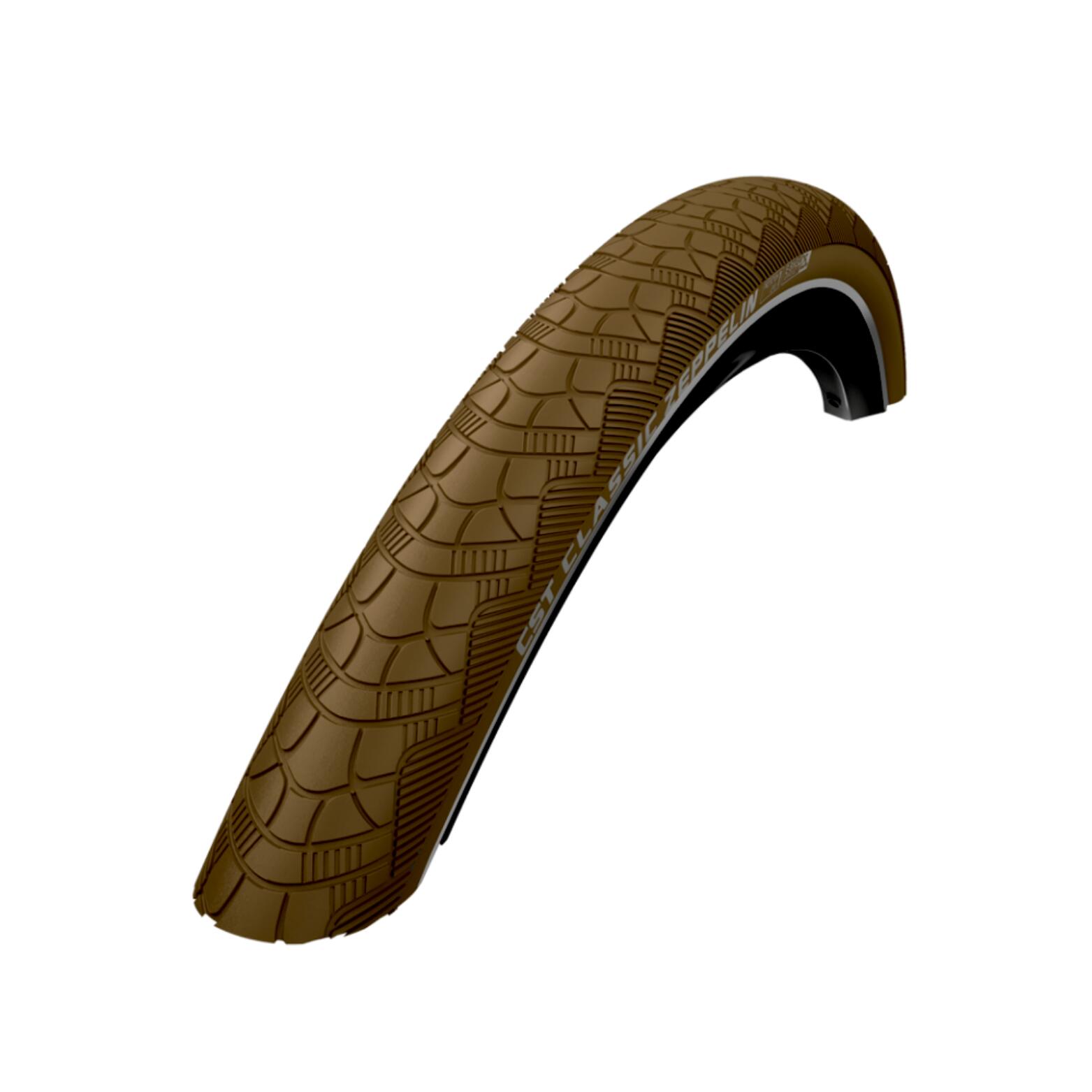 Opona Zeppelin 28 X 1.75 X 2" / 47-622 Mm Antyprzebiciowa - Brązowa Z Odblaskiem