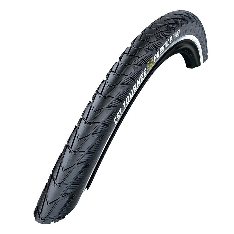 Opona Tournee Prestige 26 X 1,75 Czarna Z Odblaskowymi Liniami
