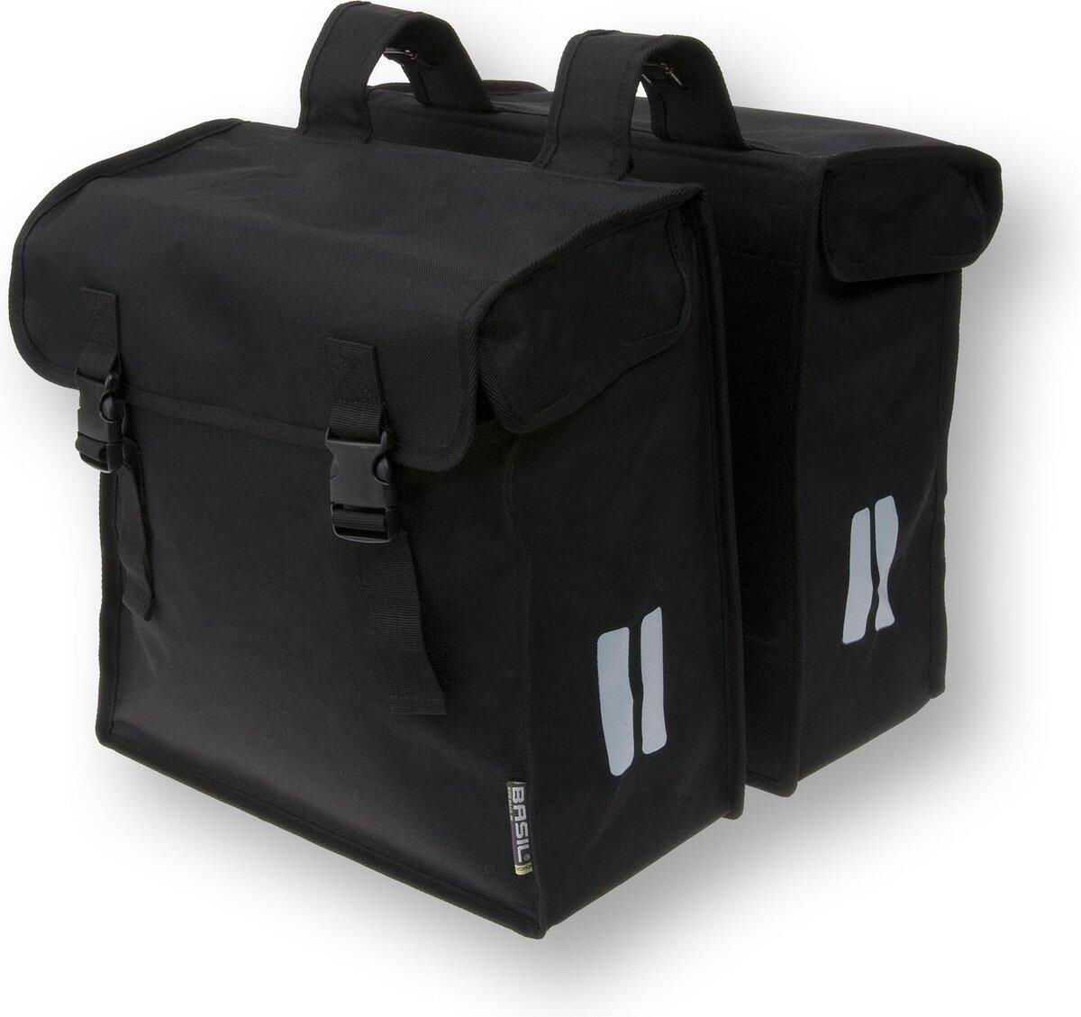Basil Mara XXL Dubbele Fietstas - 47L - Zwart voor Dames en Heren 3/6