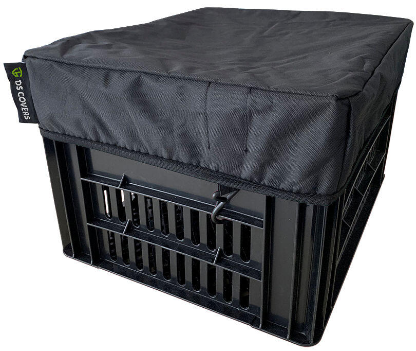 DS COVERS DS Covers Fietskrat Hoes L - Zwart voor Kratten 40 x 50 cm
