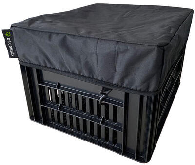 Ds covers fietskrat hoes l - zwart voor kratten 40 x 50 cm