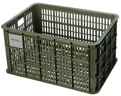 Basil Crate L caisse vélo 40L vert mousse, plastique recyclé, 38x49x26 cm, ... 7/7