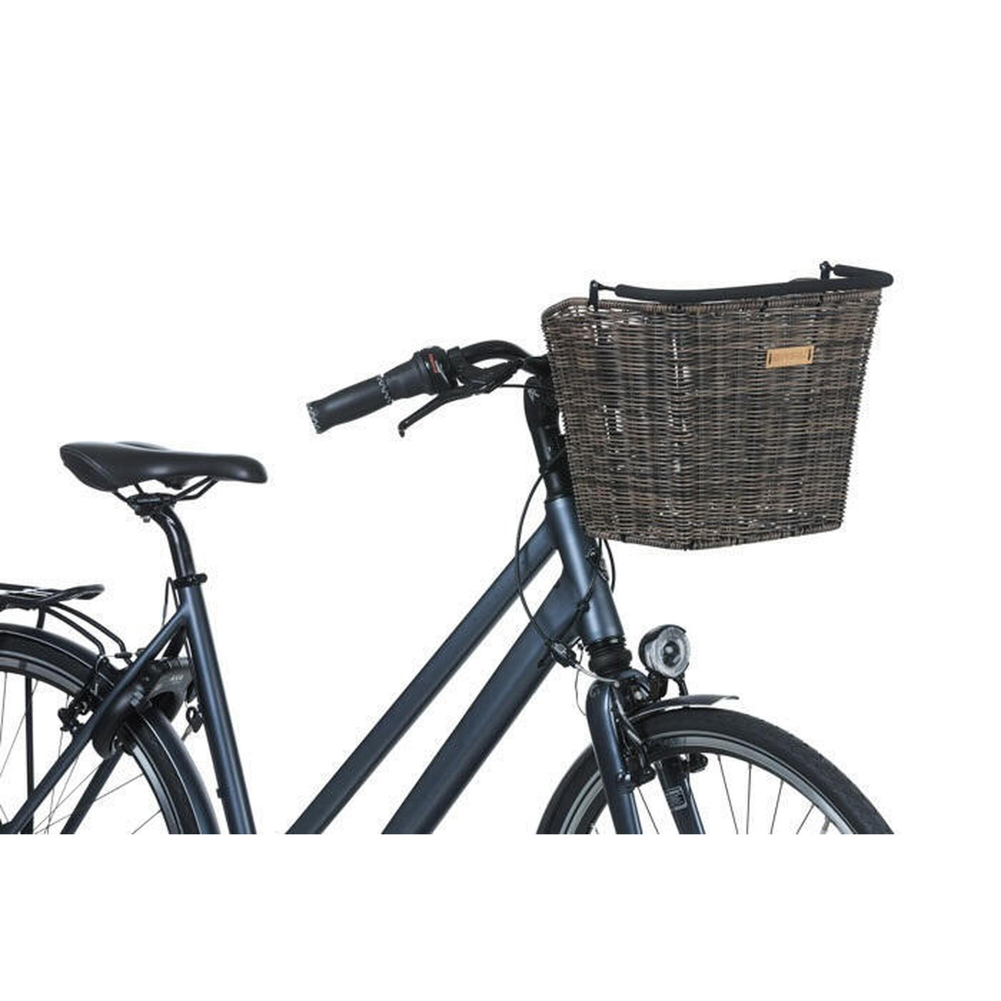 Przedni kosz rowerowy Bremen „Rattan Look BE/KF naturalny”