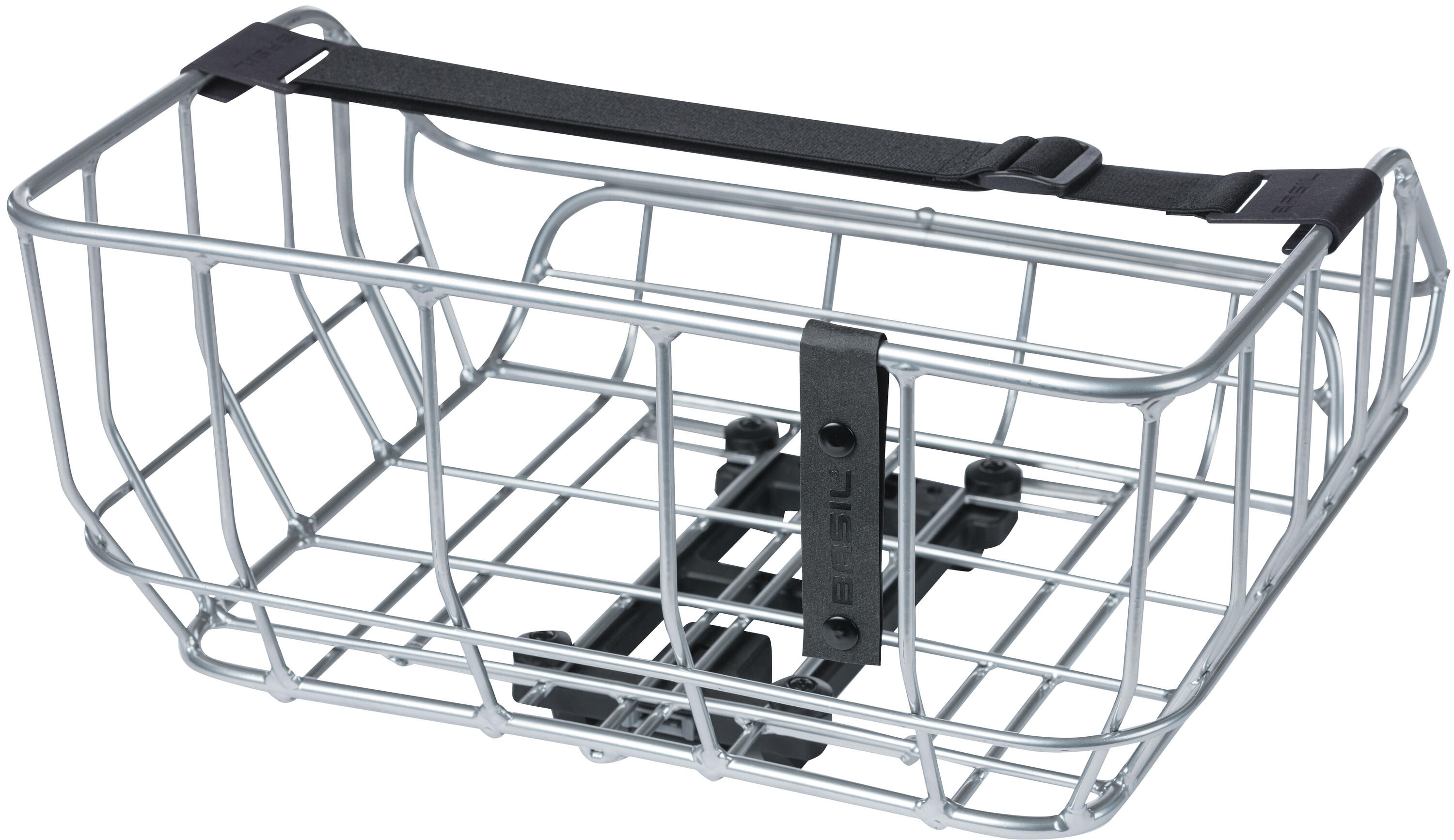 Basil Portland - Aluminium Fietsmand MIK - Achterop - Chroom 3/5