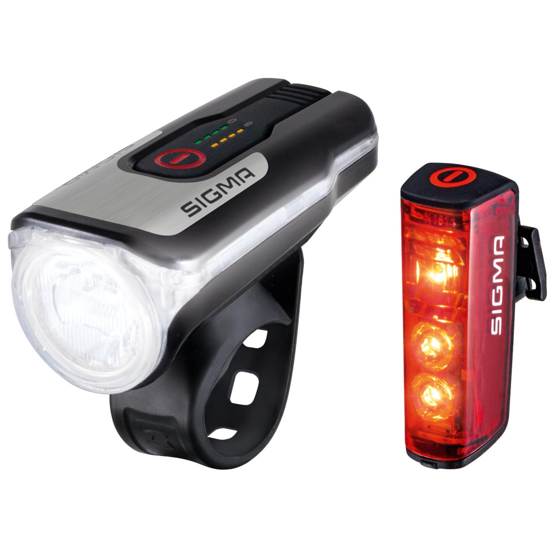 SIGMA FAHRRADBELEUCHTUNGSSET VORNE/HINTEN AURA 80 UND BLAZE - STRASSENZUGELASSEN
