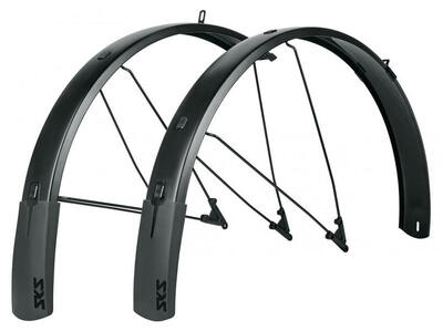 Sks spatbordset bluemels style 28 75mm zwart