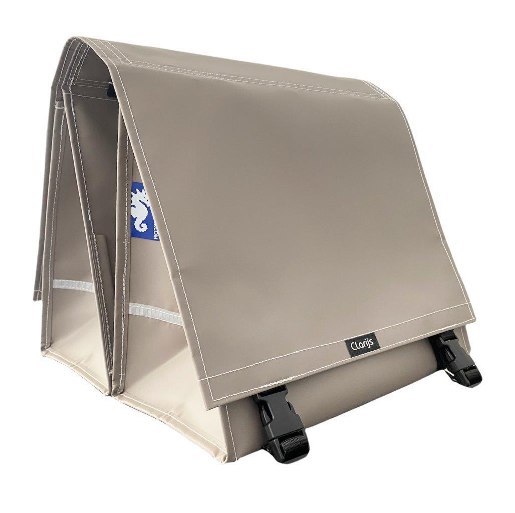 Clarijs Dubbele XL Tas Taupe Mat 46 LTR - Waterdicht 1/1