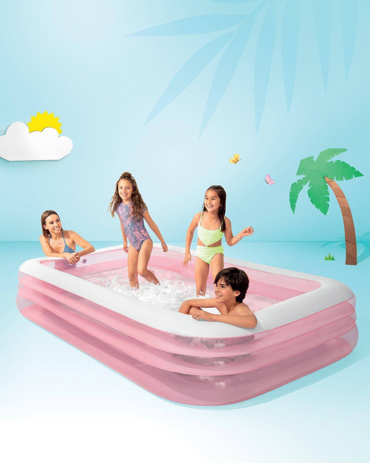 Pink Swim Center Inflatable Family Pool -  2