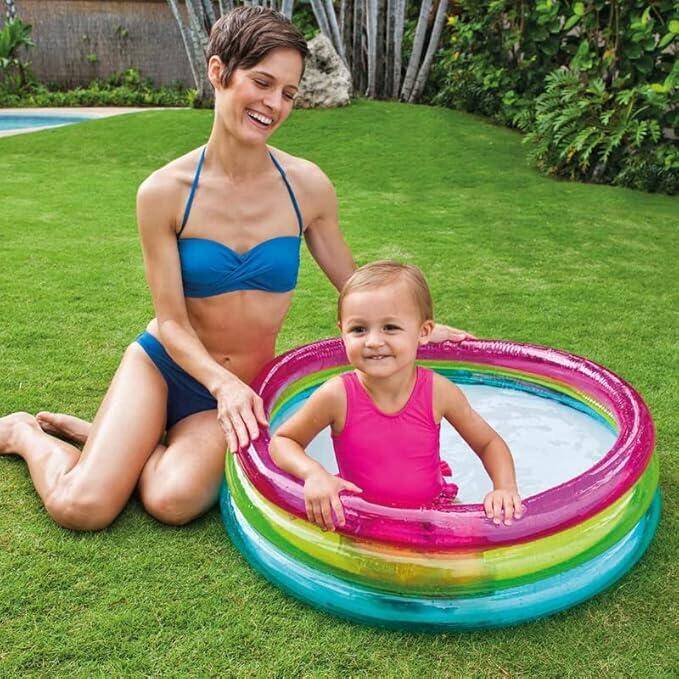 AmazOpen Inflatable Rainbow Baby Pool -  2