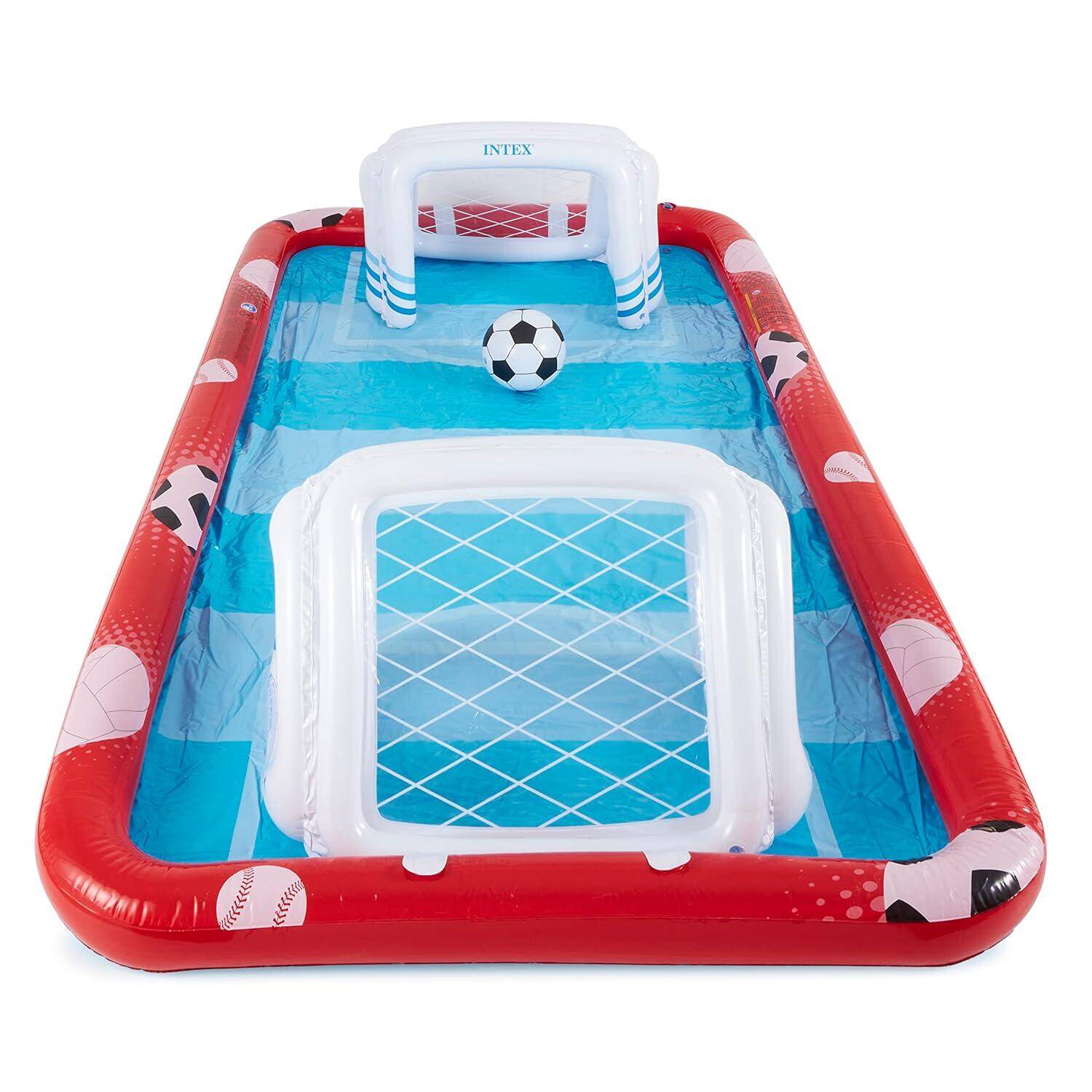 Intex Action Sports Inflatable Multi Activity Water Filled Play Center and Small Plastic Multi-Colored Fun Ballz with Carrying Bag -  4