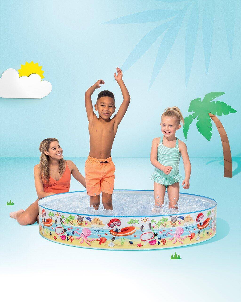 Snapset Fun at the Beach Kiddie Pool - 5' x 10" -  3