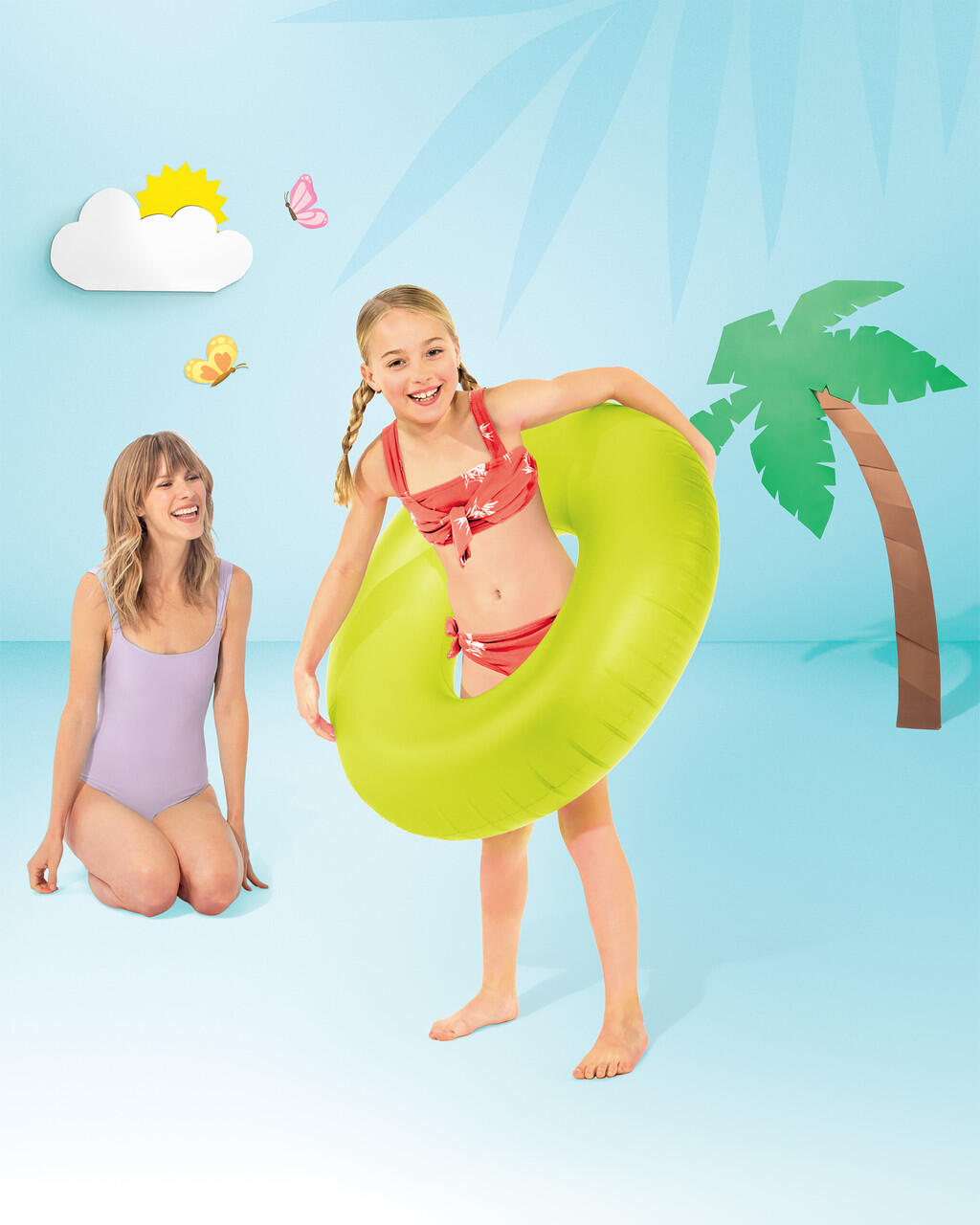 Neon Frost Inflatable Pool Swim Tubes - Assortment