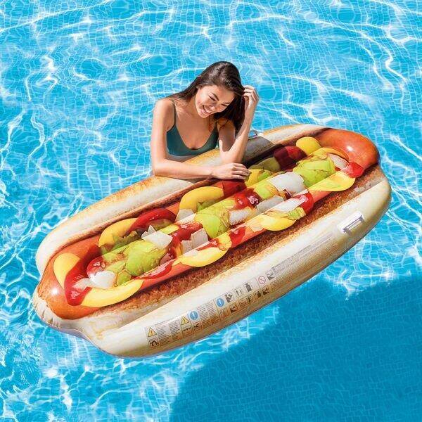 Intex Jumbo Hot Dog Inflatable Floating Mat