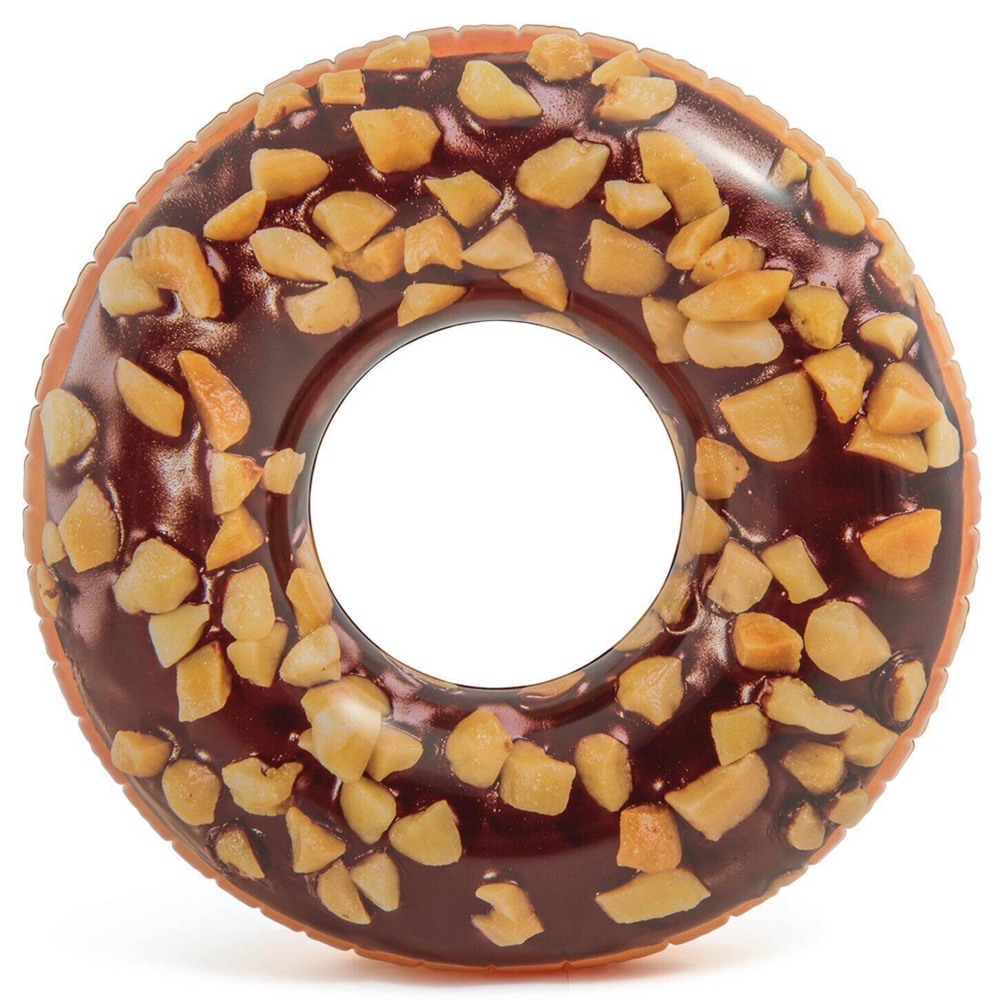 Intex Nutty Chocolate Donut Inflatable Tube with Realistic Printing -  2
