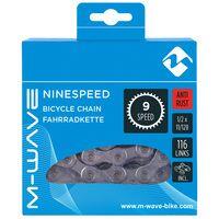 Chaîne M-Wave 9 Vitesses 1 2x11 128 116L Argent Anti-Rouille      3300€    M-WAVE Chaîne M-Wave 9 Vitesses 1 2x11 128 116L Argent Anti-RouilleVendu exclusivement en ligne   