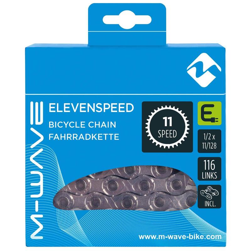 Chaîne M-Wave E-Bike 11 Vitesses 116 Liens Argent      4300€    M-WAVE Chaîne M-Wave E-Bike 11 Vitesses 116 Liens ArgentVendu exclusivement en ligne   