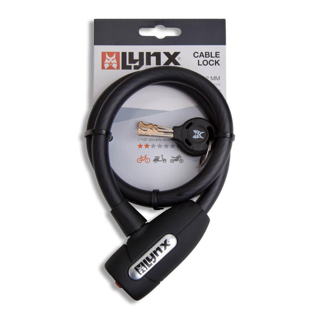 Lynx Cable Lock 60 cm - Durable Tempered Steel with Auto-Click