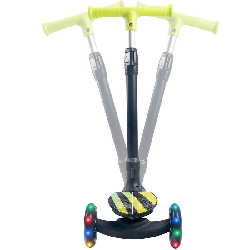 Trotineta pliabila Fantasy cu roti luminoase, multicolor