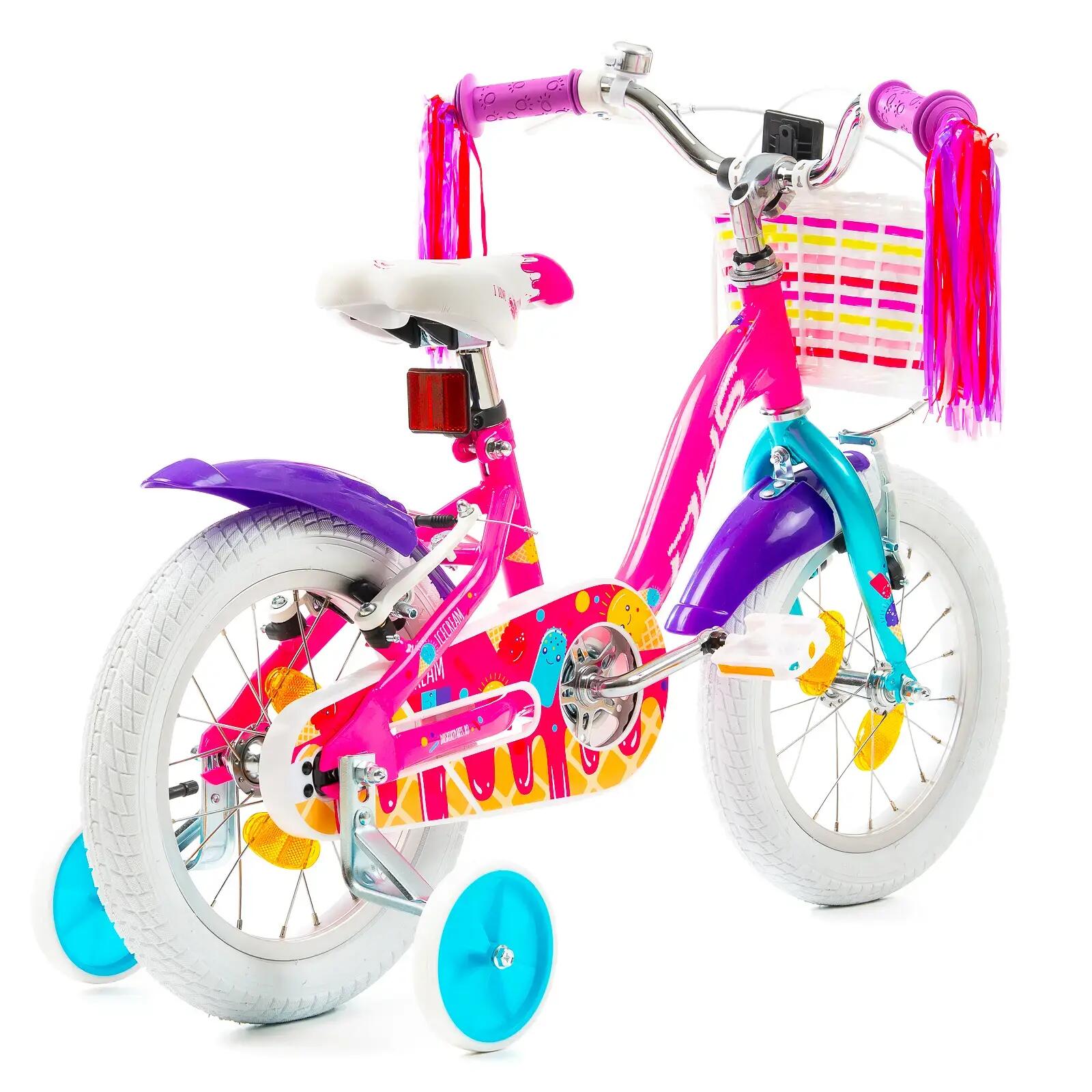 Bicicleta infantil DHS Icecream - 16 polegadas, rosa 3/7