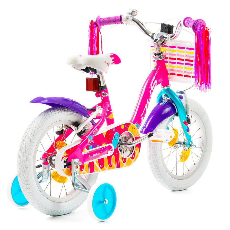 DHS Icecream bicicletă copii 16 inch, roz