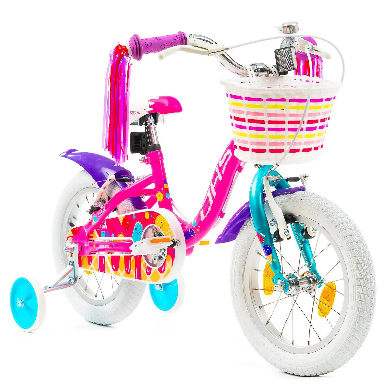 Bicicleta infantil DHS Icecream - 16 polegadas, rosa 2/7