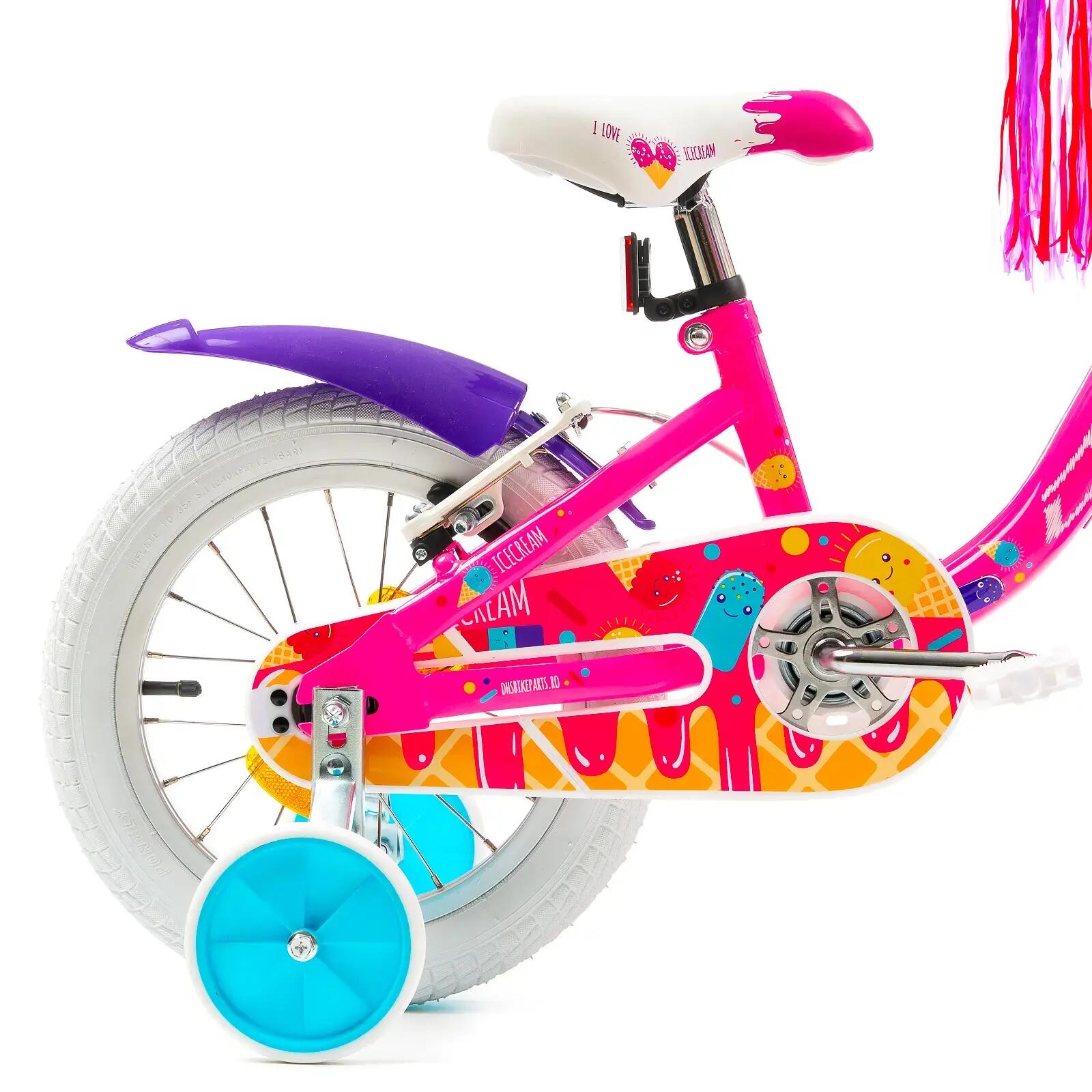 Bicicleta infantil DHS Icecream - 16 polegadas, rosa 4/7