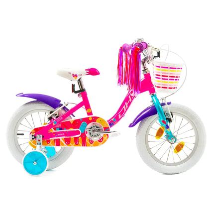 Bicicleta infantil DHS Icecream - 16 polegadas, rosa