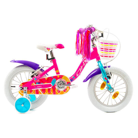 Bicicleta infantil DHS Icecream - 16 polegadas, rosa