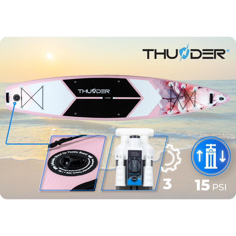 Felfújható SUP deszka kiegészítők THUNDER ROSEA 365 cm