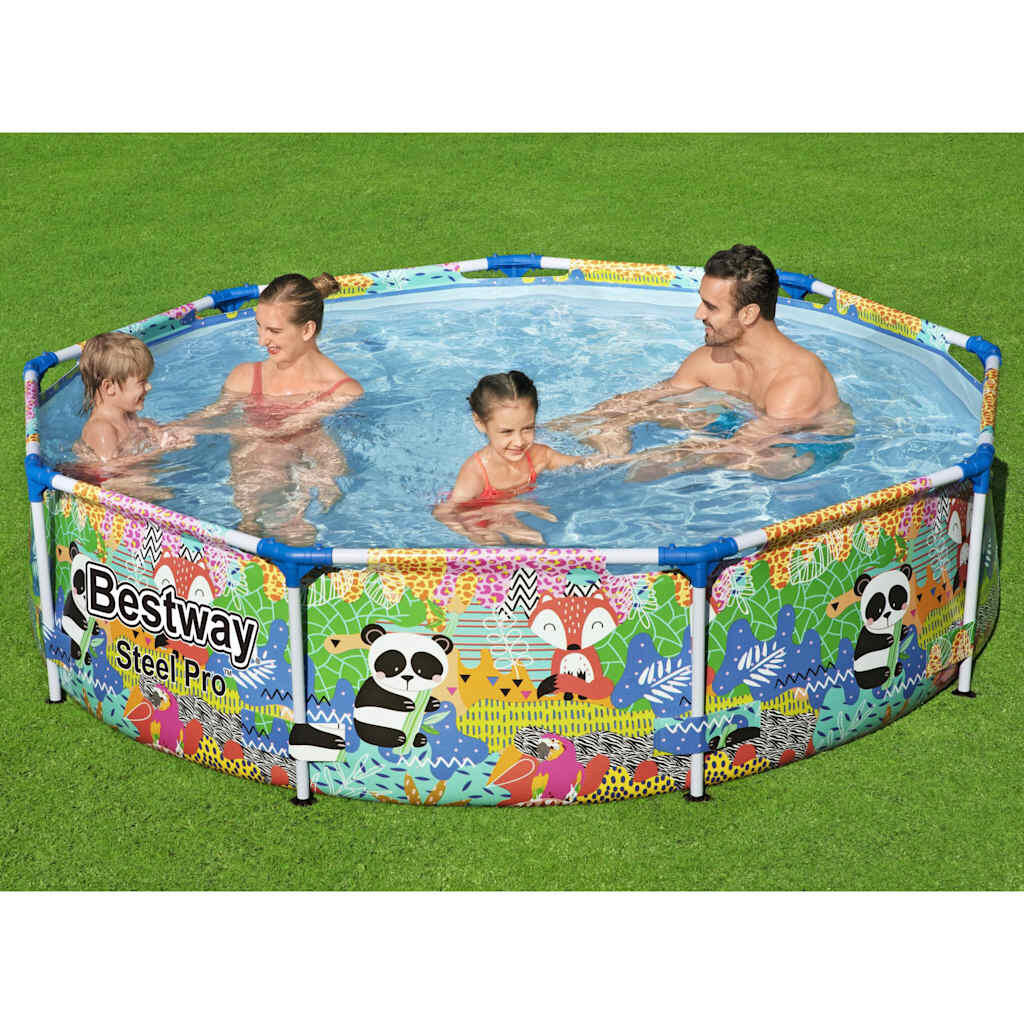 Bestway Piscine hors sol - Ronde - Steel Pro - Motif panda - 274 x 66 cm 2/6