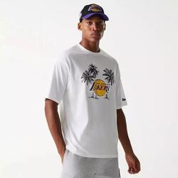 T-shirt NBA Los Angeles Lakers New Era Palm tree Blanc