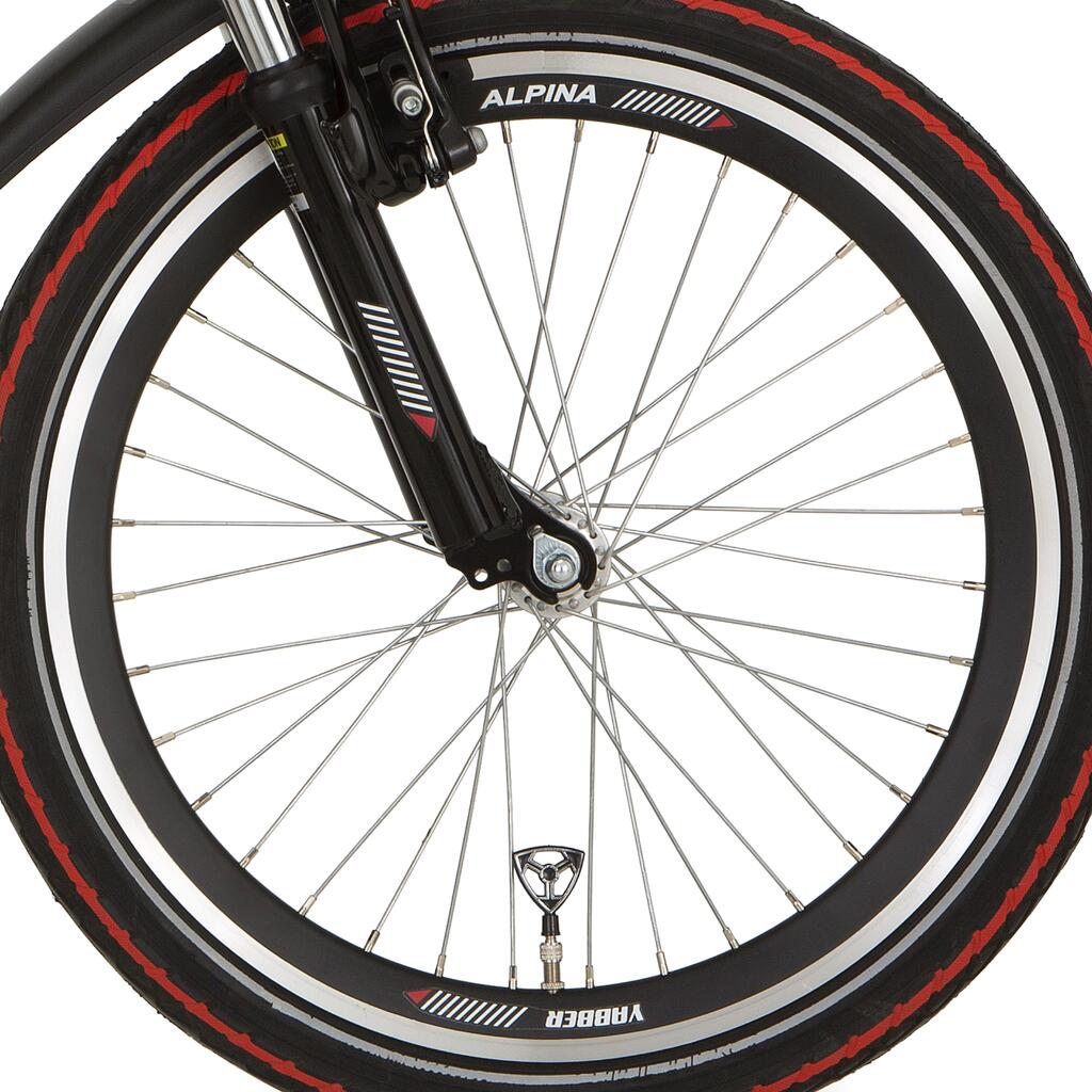 Alpina Front Wheel 20 HLQC Yabber - Black Zinc Spokes