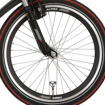 Alpina voorwiel 20 hlqc yabber - zwart zink spaken