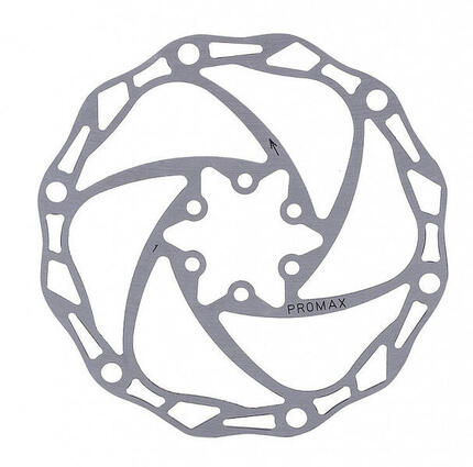 Disque de frein Promax pour la confirmation de 6 boulons - 160 mm
