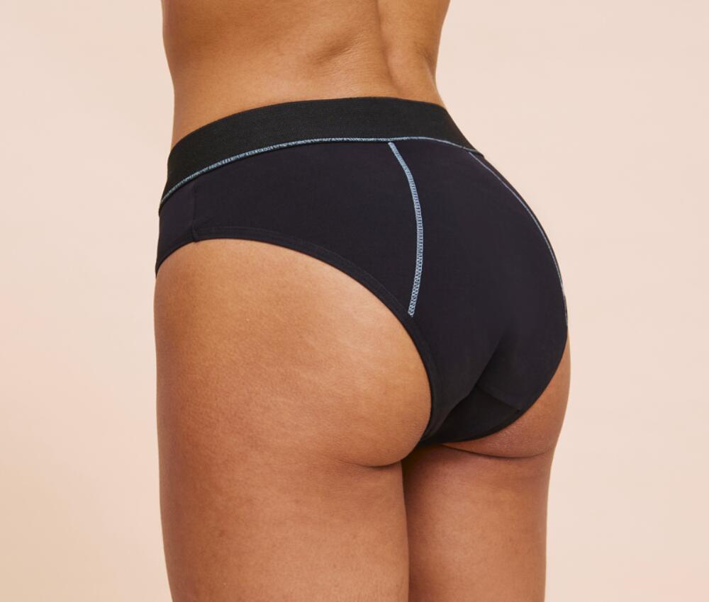 Culotte menstruelle Sport Noire absorption MEDIUM 3/3