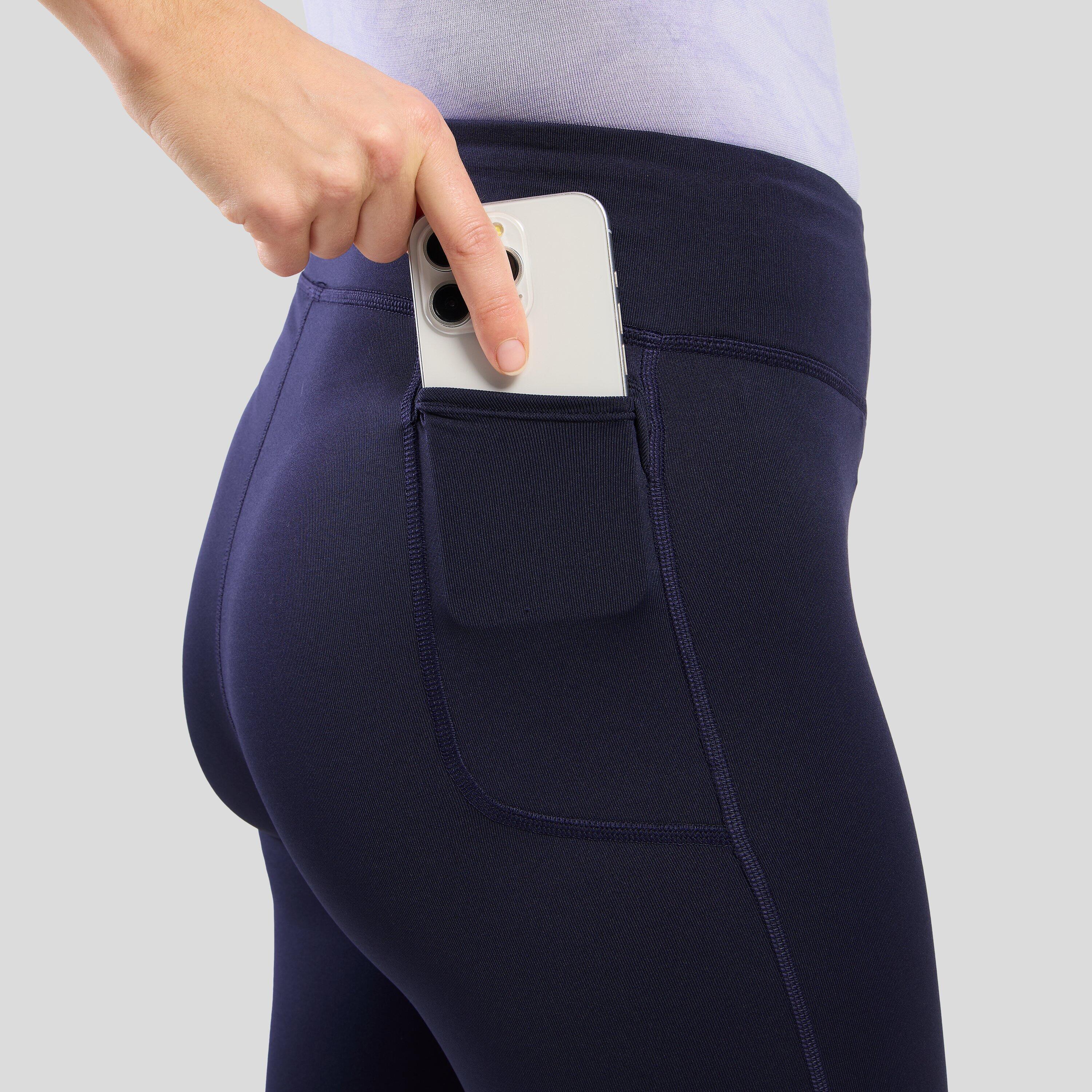 Legging da corsa Odlo Essentials da donna Blu scuro 3/7