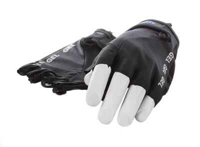 Mirage Lycra Handschuhe ohne Finger Gel schwarz Größe L