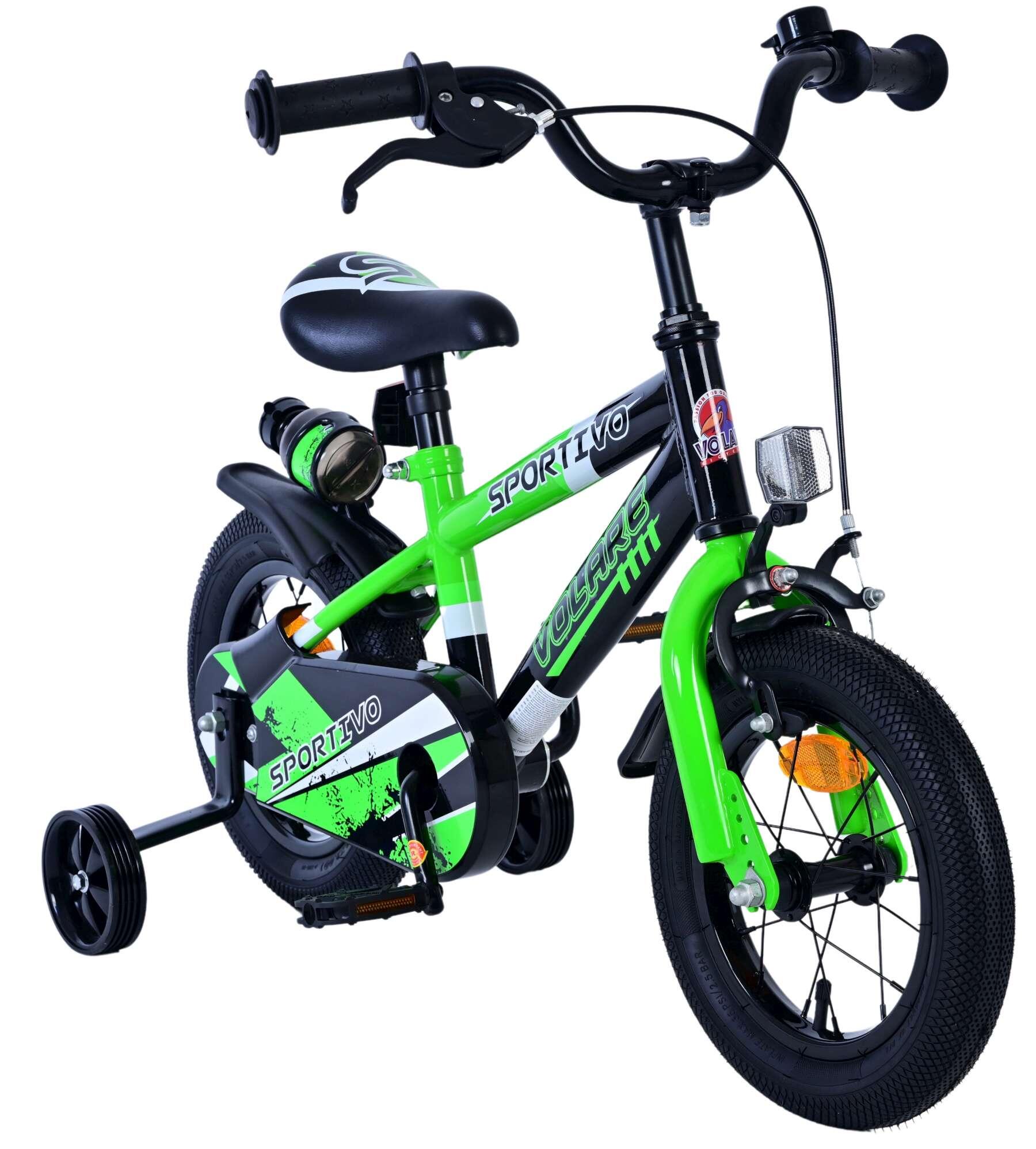 Volare Sportivo Kinderfiets - 12 Inch - Groen/Zwart 5/7