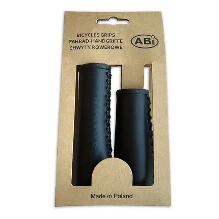 ABI skórzane chwyty rowerowe 120 mm długi 95 mm krótki