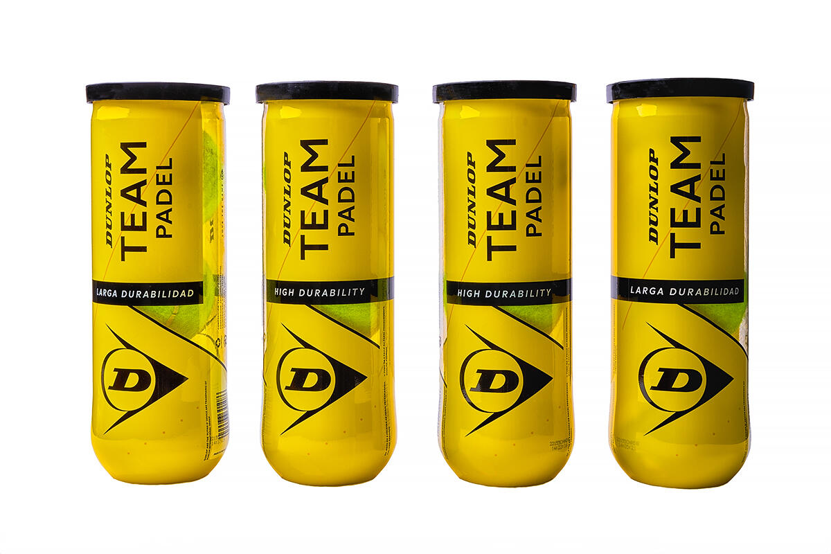 4 Botes Pelotas Padel Team Dunlop, 4 botes de 3 pelotas padel, (Bolas de padel) 1/3