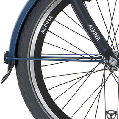 Alpina spatbordstang set 16 inch marine matt voor meisjes