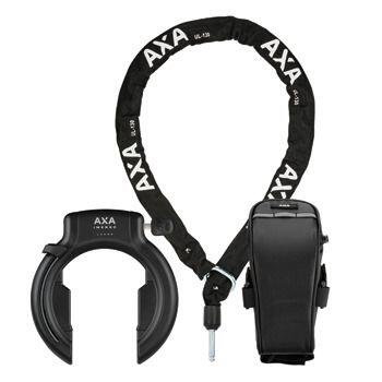 AXA Axa Ringslot Imenso L met Zadeltas en ULC130 Ketting